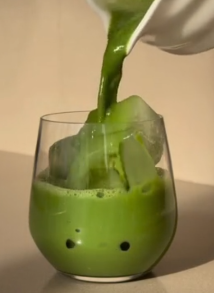 Pour over milk and ice